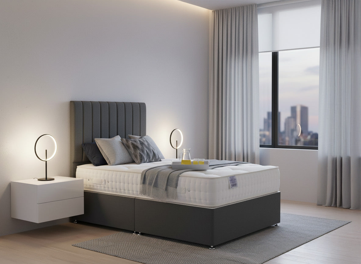 Luxury Hotel Contract 5000 Pocket Sprung Intelligent Wool Divan Bed Set