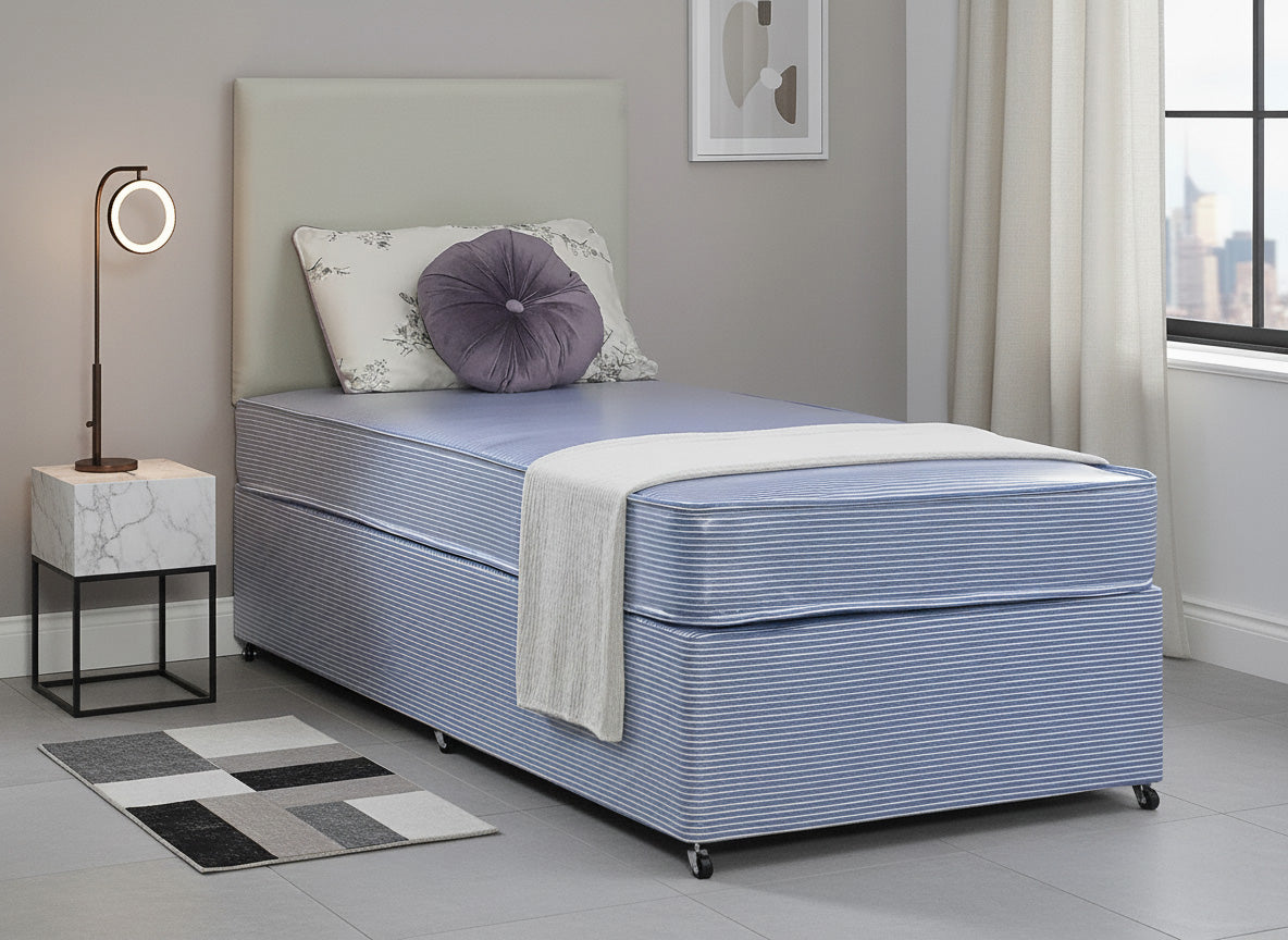 Thornley Care Contract PVC Water Resistant Coil Sprung Divan Bed Set