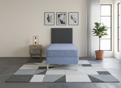 Horden Student Contract Coil Sprung Flat Panel Divan Bed Set on Legs