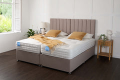 Luxury Hotel Zip and Link Contract 1000 Pocket Sprung Intelligent Fibre Divan Bed Set