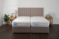 Luxury Hotel Zip and Link Contract 1000 Pocket Sprung Intelligent Fibre Divan Bed Set