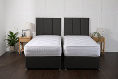 Essentials Guest Hotel Zip and Link Contract 1500 Pocket Sprung Divan Bed Set