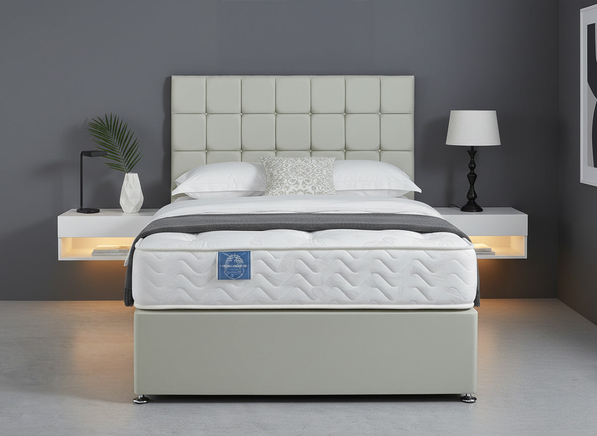 Supreme Guest Hotel Contract 1500 Pocket Sprung Divan Bed Set
