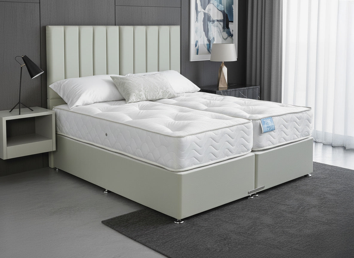 Supreme Guest Hotel Zip and Link Contract 1000 Pocket Sprung Divan Bed Set
