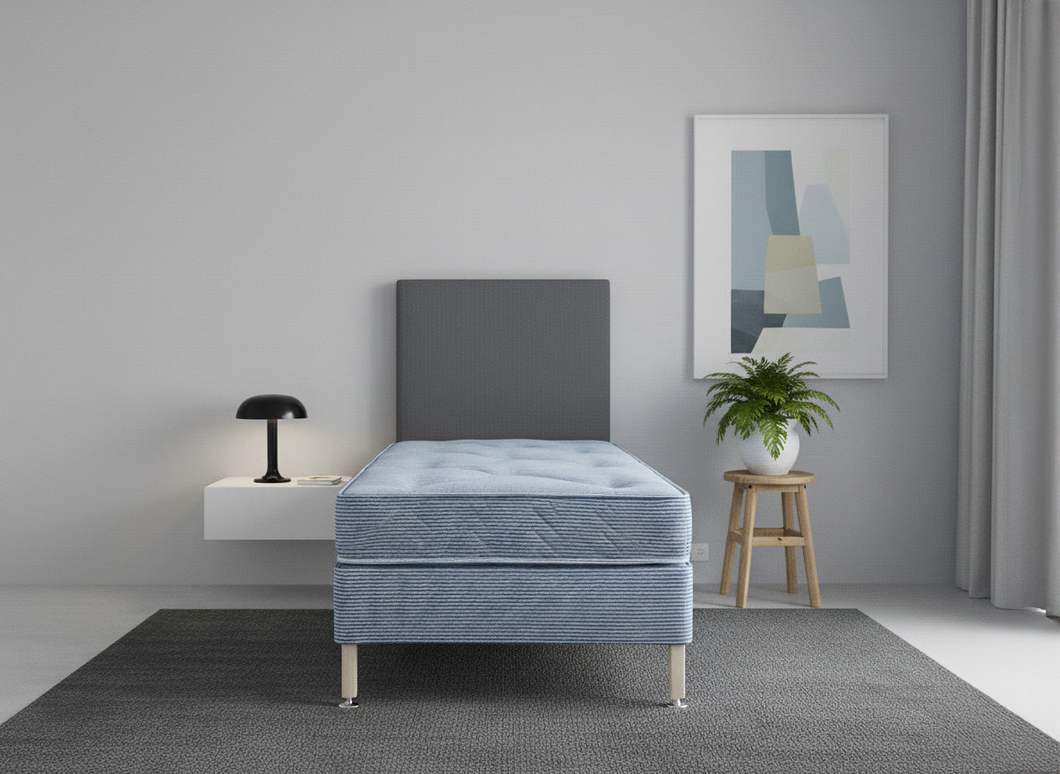 Warren Student Contract Tufted Coil Sprung Divan Bed Set on Legs