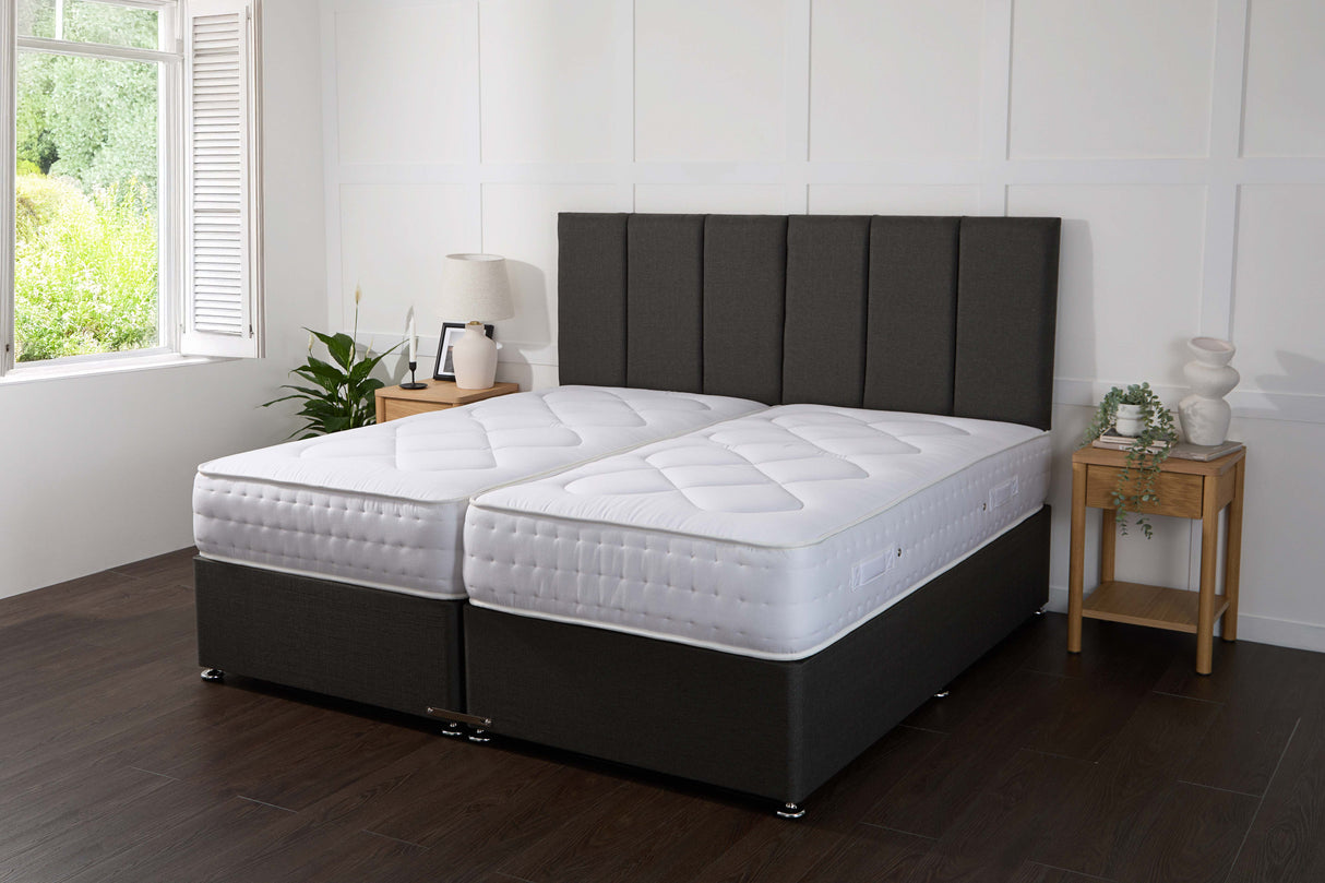 Essentials Guest Hotel Zip and Link Contract 1500 Pocket Sprung Divan Bed Set